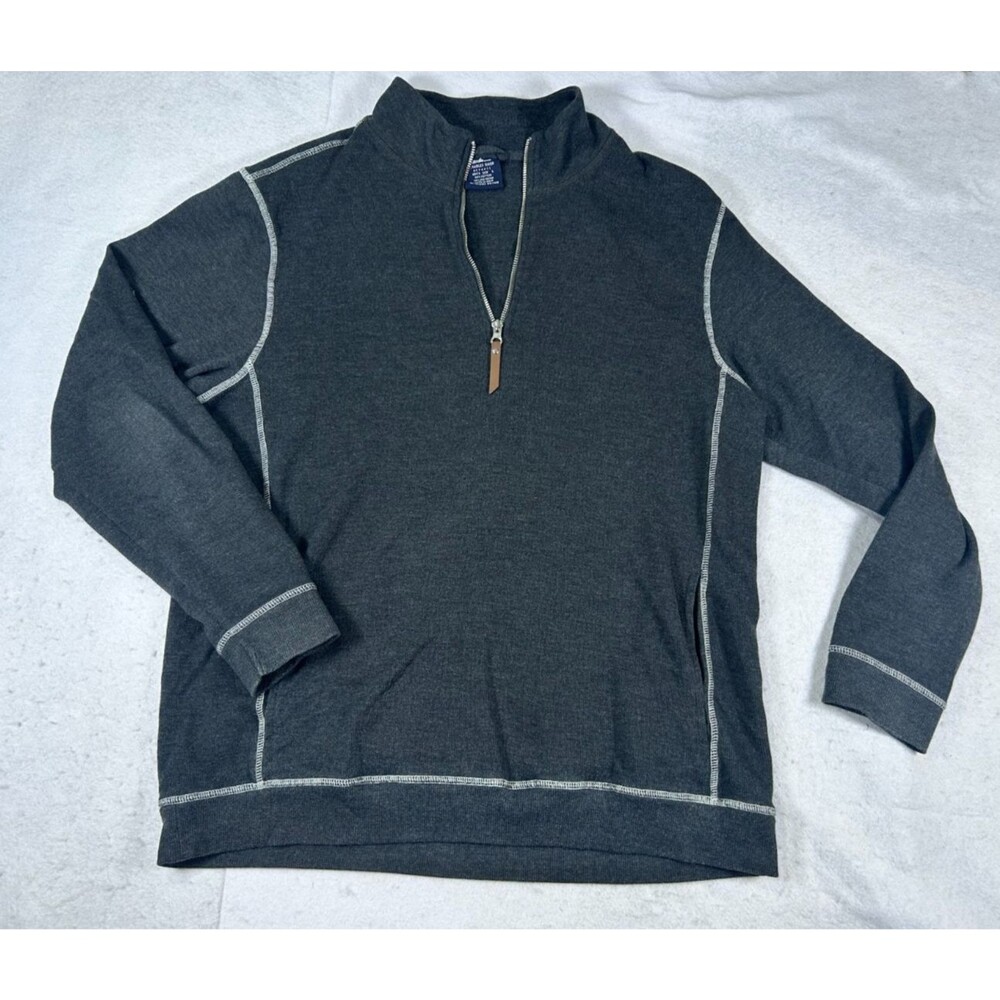 Charles River Apparel Crosswind Quarter Zip Heather Colored Sweatshirt Sz Large